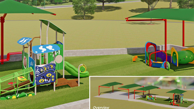 Expansion plans at Kade’s Playground include a new dedicated early childhood play area with shade structures.