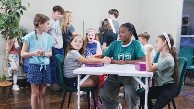 Children rehearse for “Rising Star Revue,” which will run from Sept. 26-28 at Radiant Life Church in Festus.
