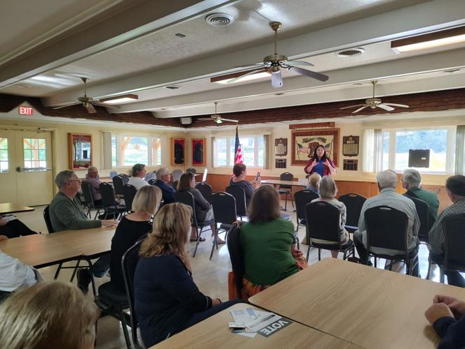 21st Congressional District candidate Paula Collins meets Malone voters