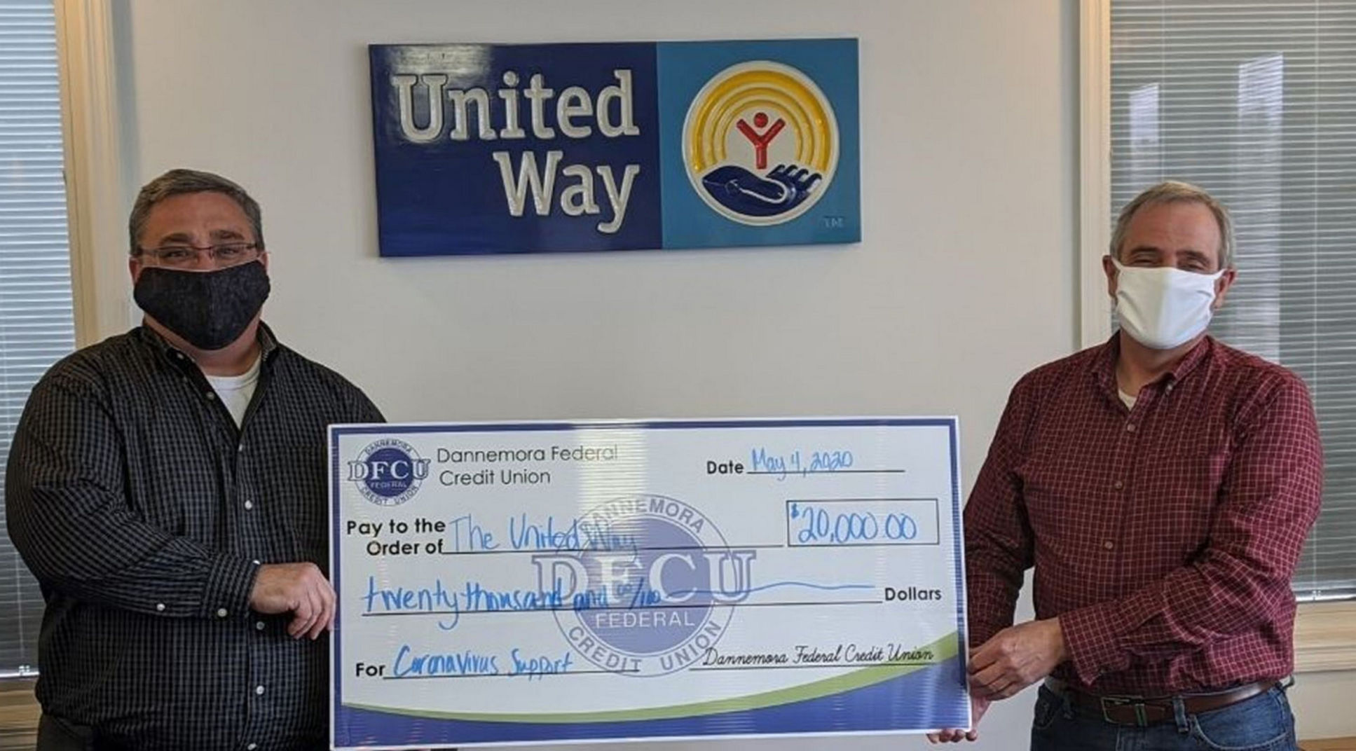 Dannemora Federal Credit Union contributes 40K for relief of COVID19