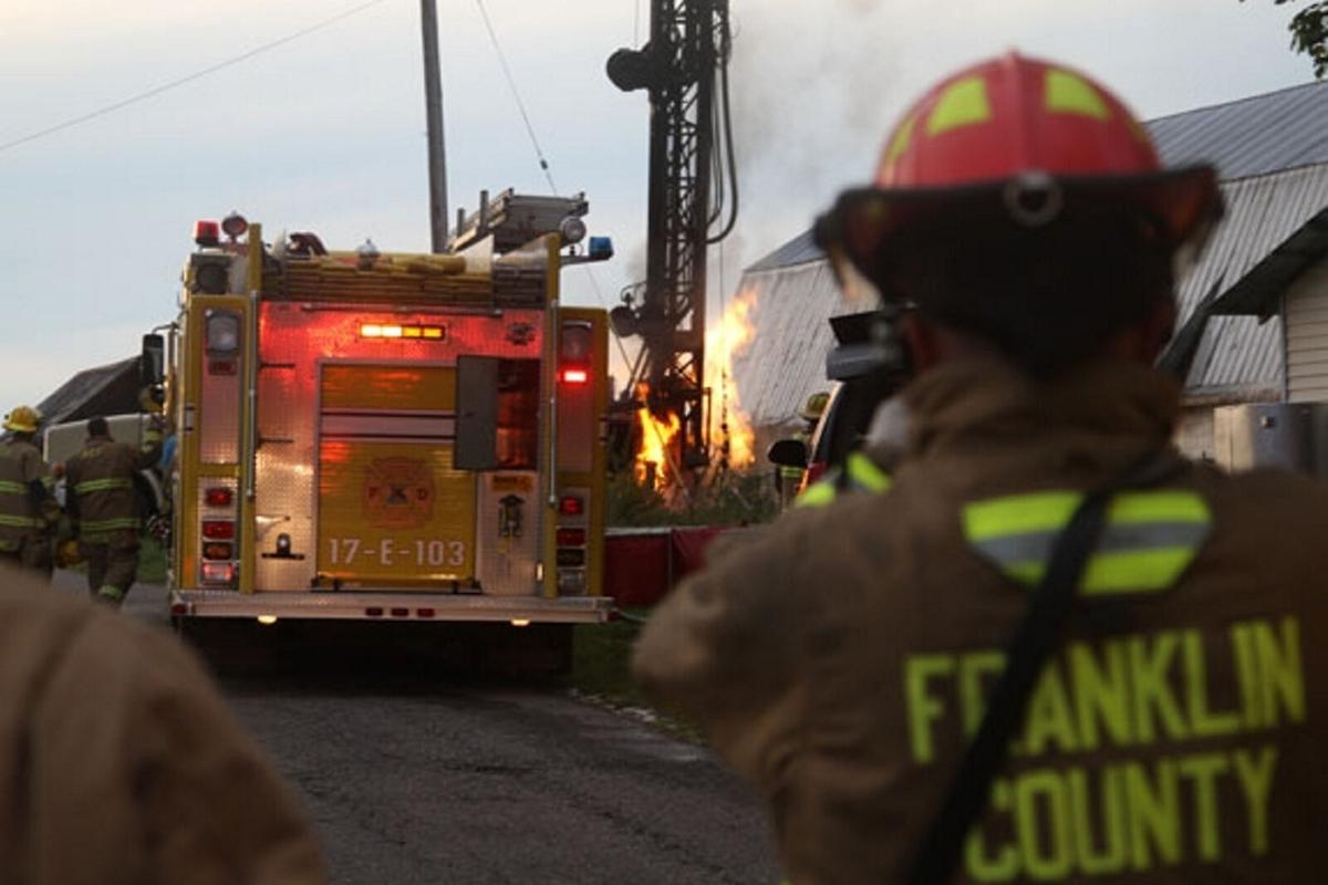 Two injured when drilling rig hits, ignites underground gas pocket in