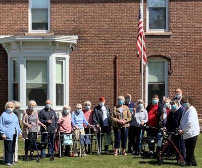 Flag Day Ceremony at Farrar Home