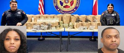 Photo: Traffic stop leads to arrest of two suspected drug dealers with illegal narcotics and stolen firearms