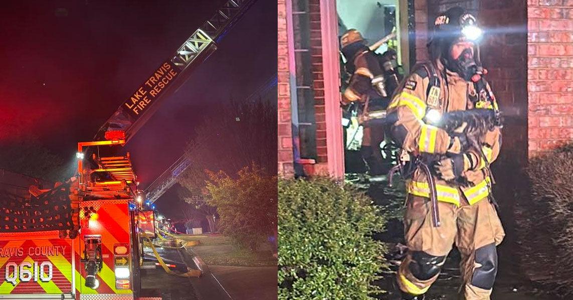 Firefighters battle blaze in Lake Travis home after suspected lightning ...