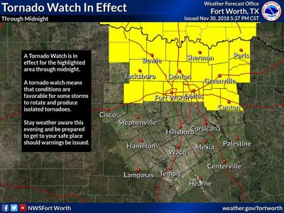 Tornado Watch issued for portions of North Texas until midnight | Texas ...