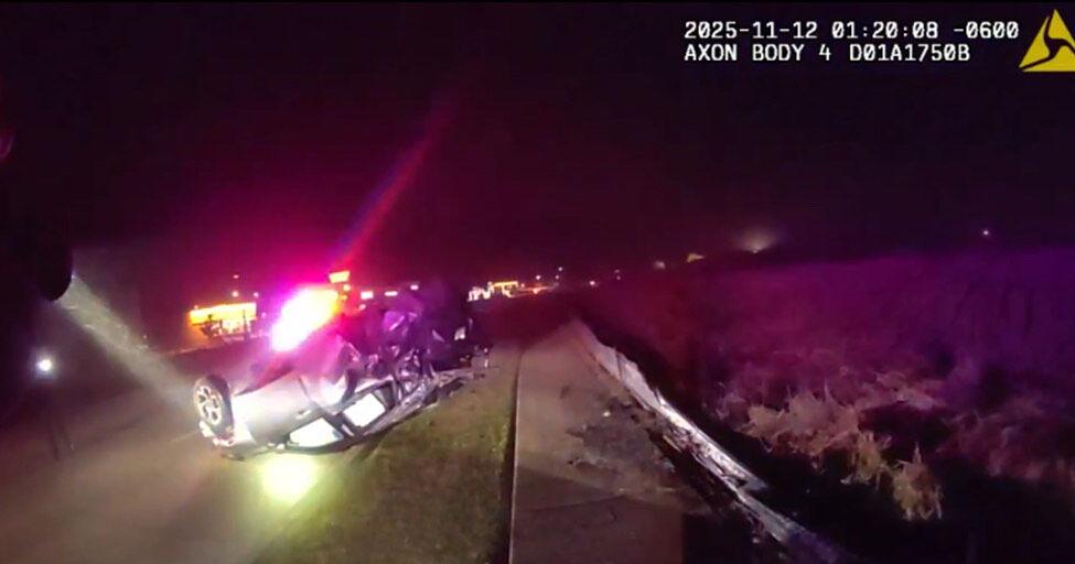 Man hospitalized after wrong-way police pursuit ends in rollover crash ...