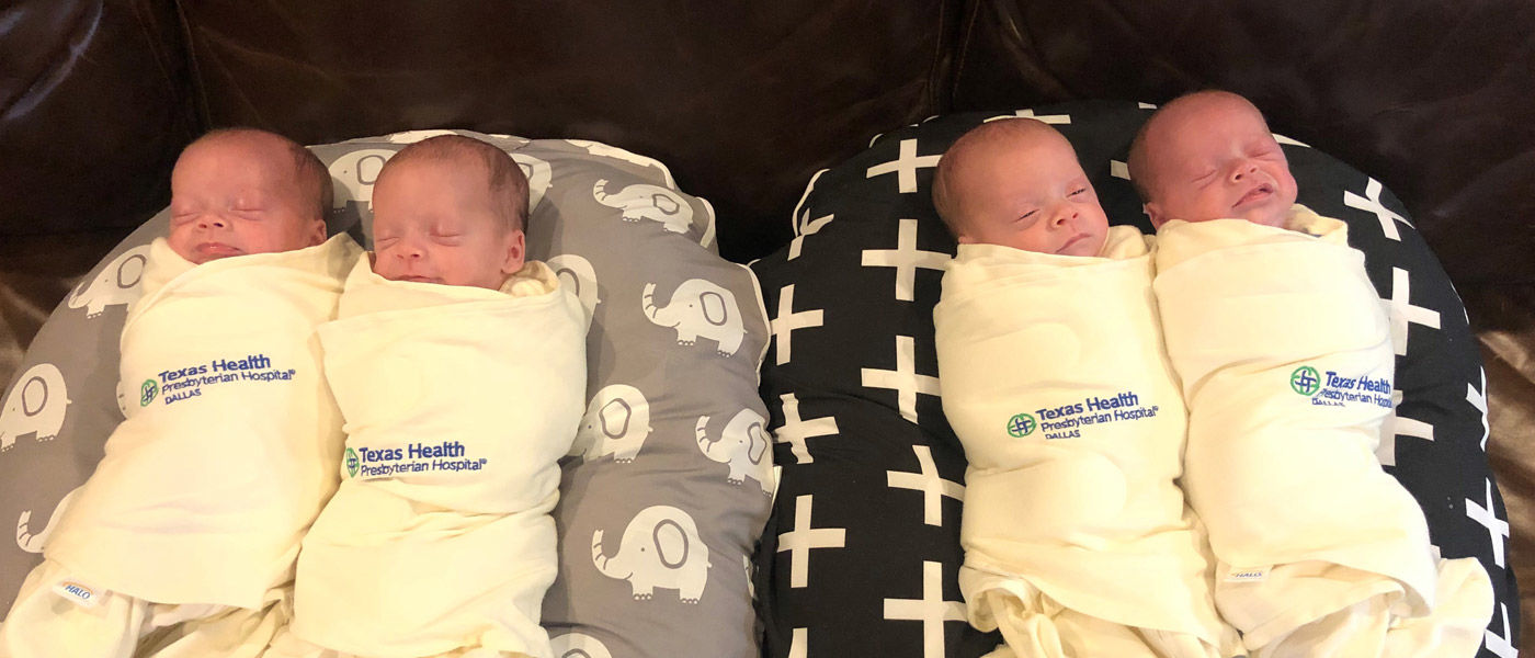 Rare Identical Quadruplets Born At Texas Health Dallas Are Home At Last ...