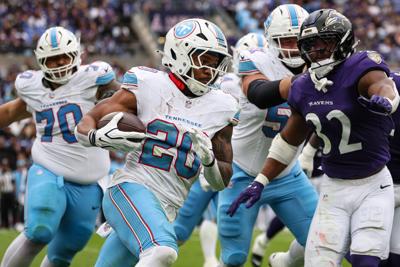 Tony Pollard Tennessee Titans v Baltimore Ravens