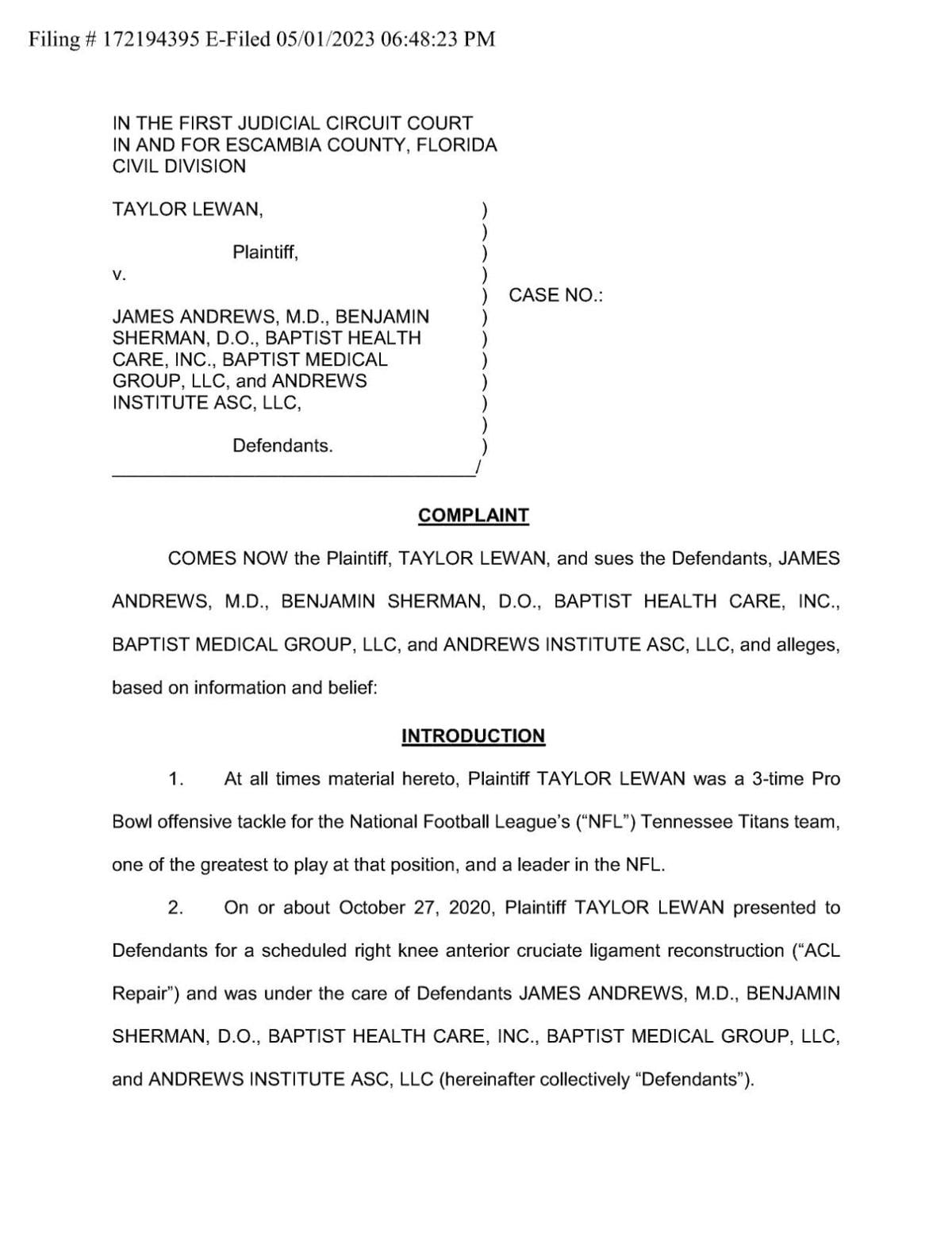 Taylor Lewan lawsuit