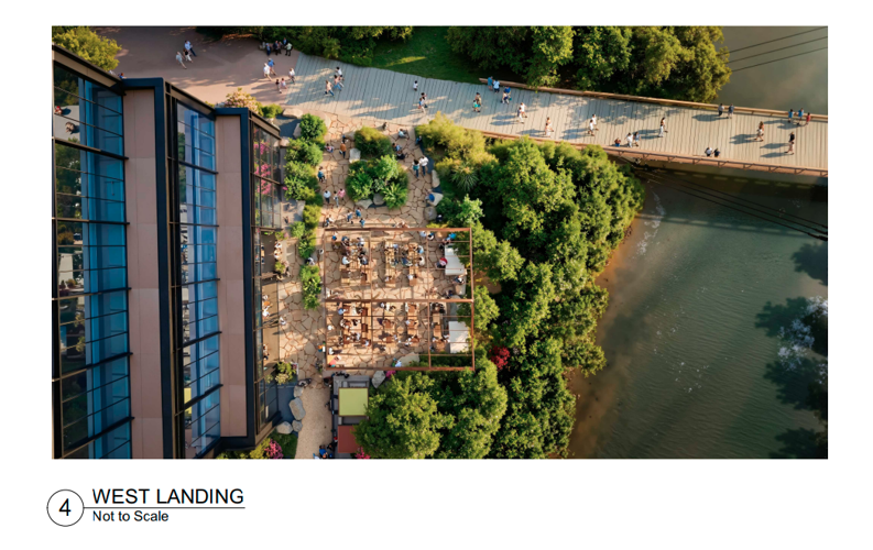 The Germantown landing of the bridge