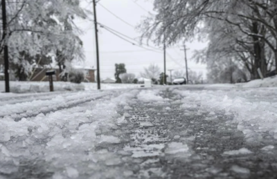 Winter storm ice