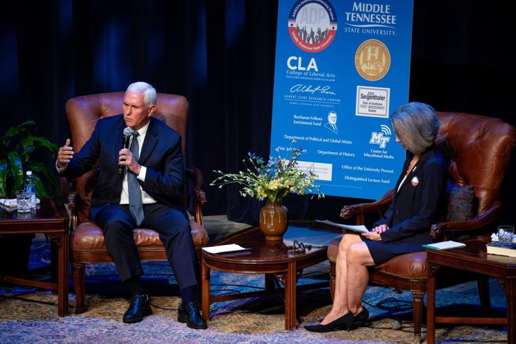 Mike Pence and Mary Evins