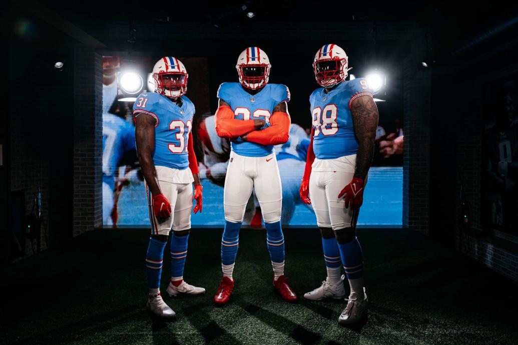 Titans reveal Oilers throwback uniforms Titans