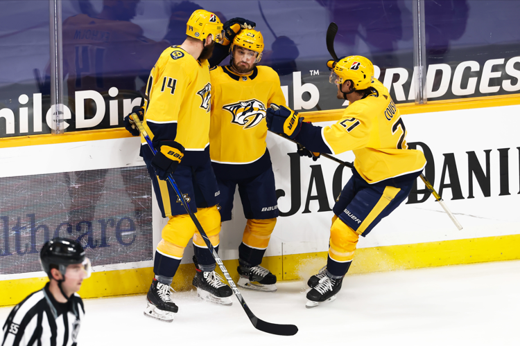 Grimaldi’s career game keeps Predators red hot