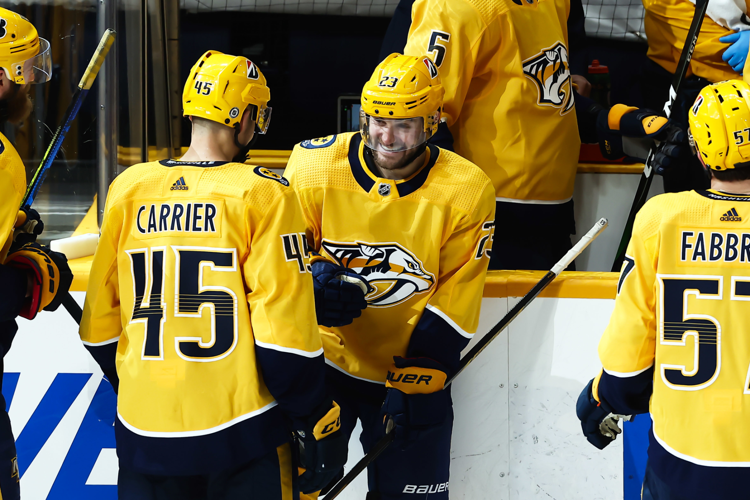 Grimaldi’s career game keeps Predators red hot