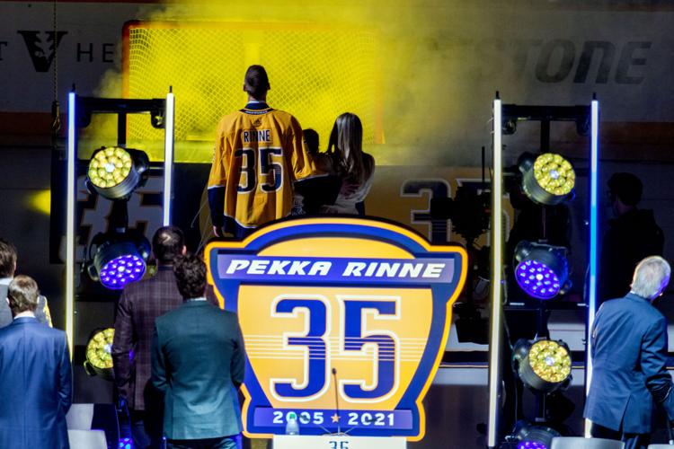 Pekka Rinne's No. 35 raised to rafters, 1st retired by Preds - The