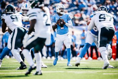 Titans quarterback Cam Ward against the New York Jets
