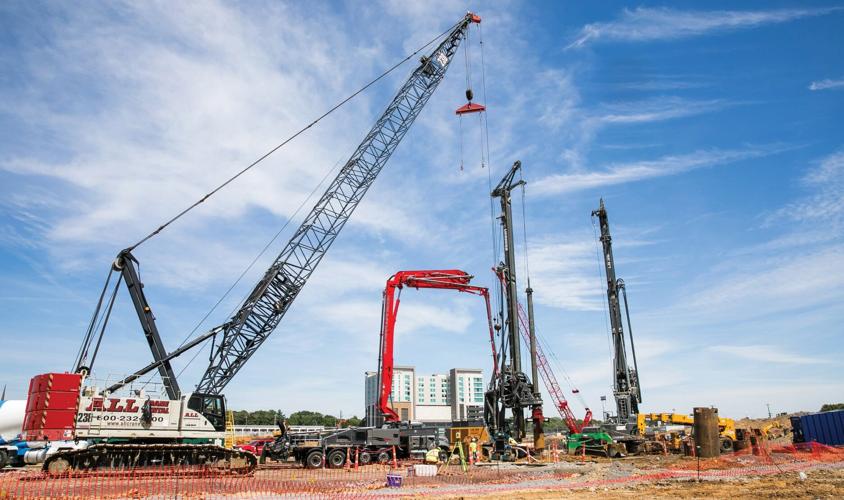 Cranes building construction