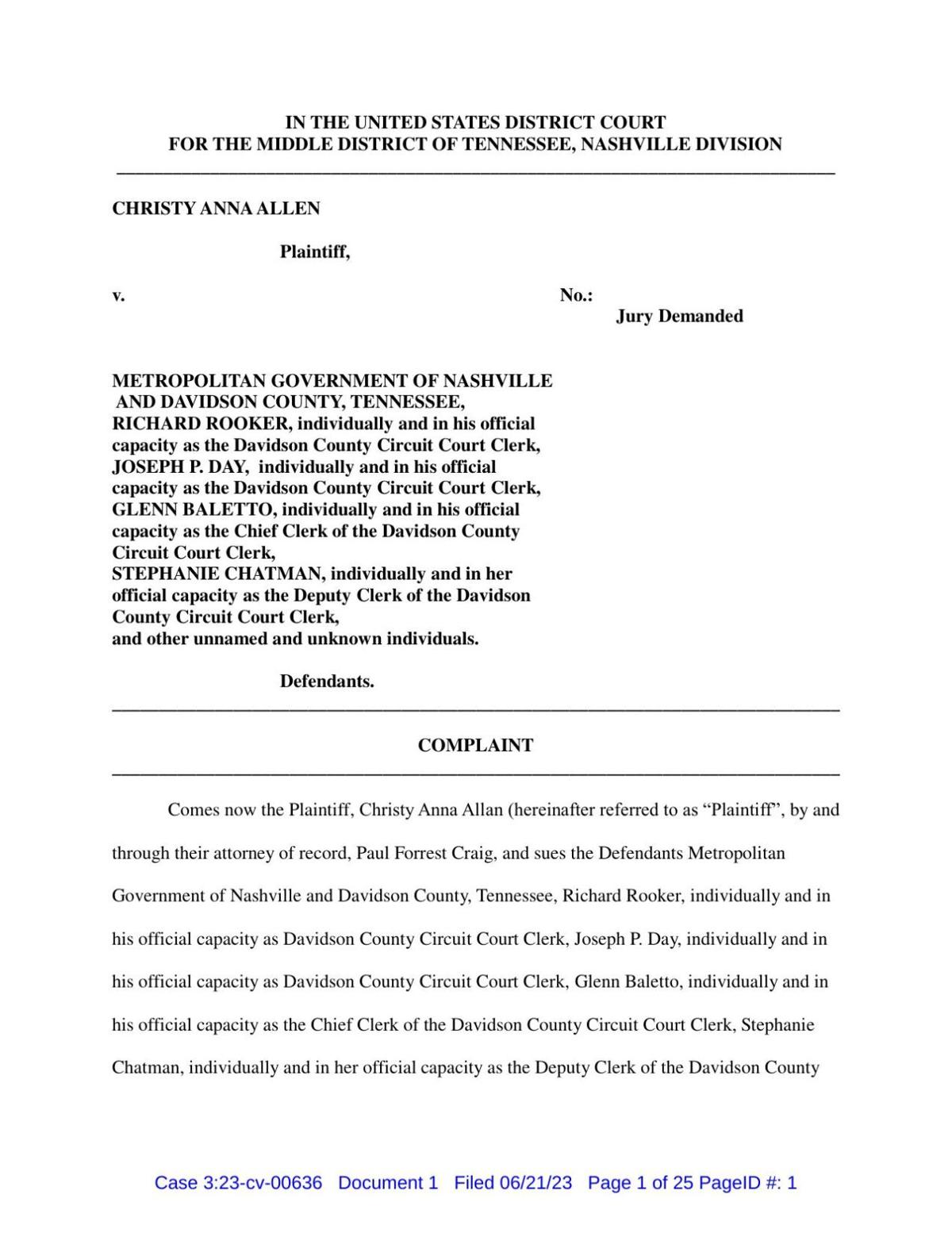 Court lawsuit