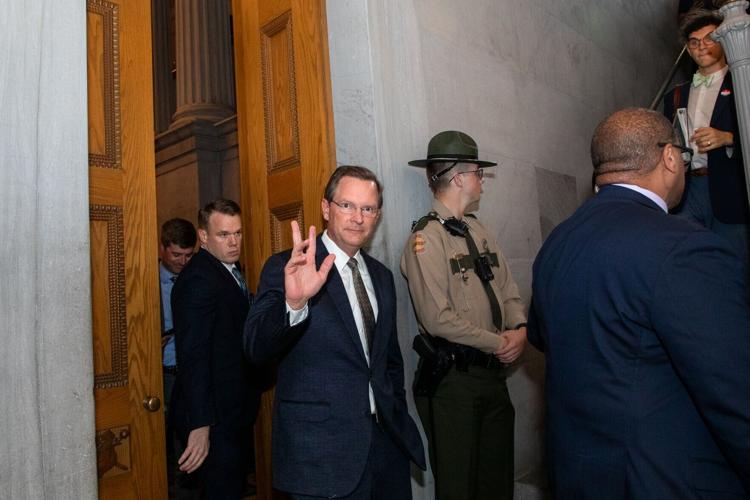 State House Speaker exits the House chamber, May 5, 2026