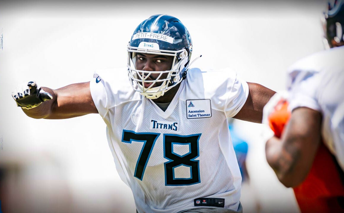 Petit-Frere pushes ahead in battle for right tackle at Titans Camp