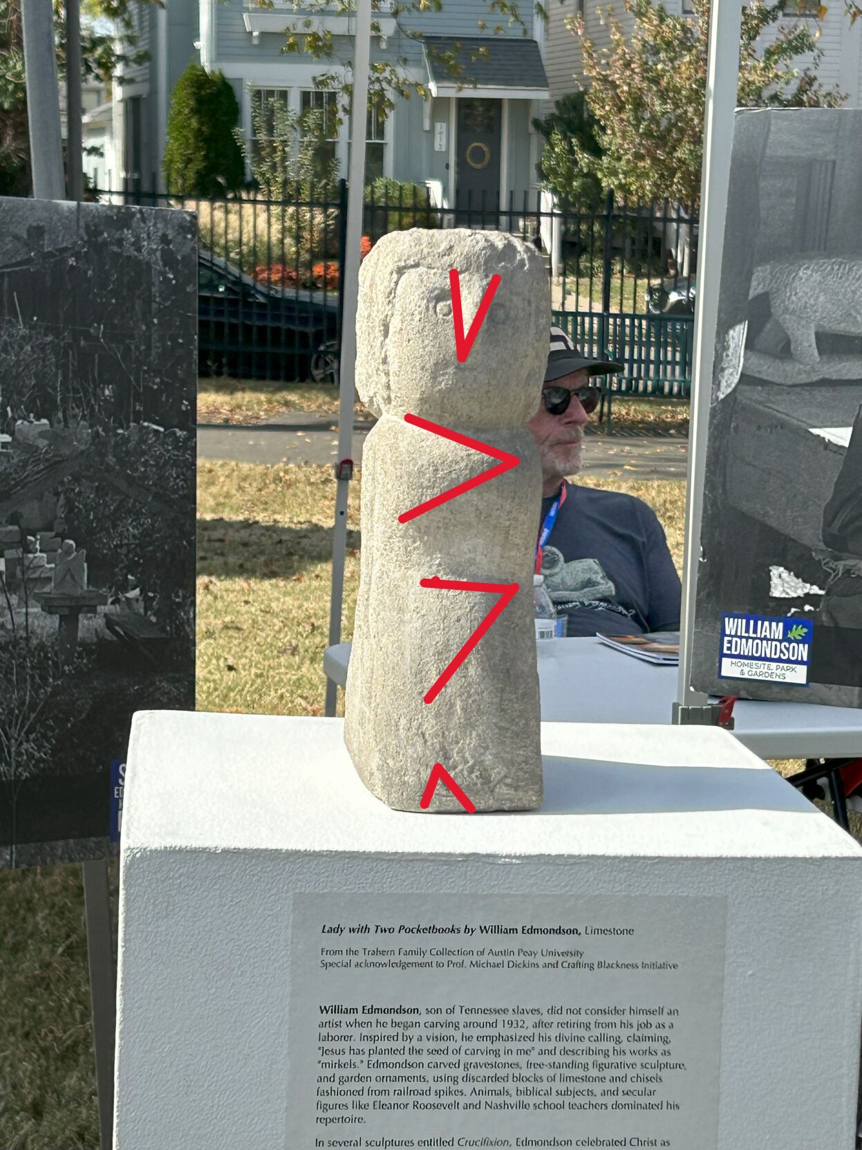 William Edmondson's "Lady With Two Pocketbooks"