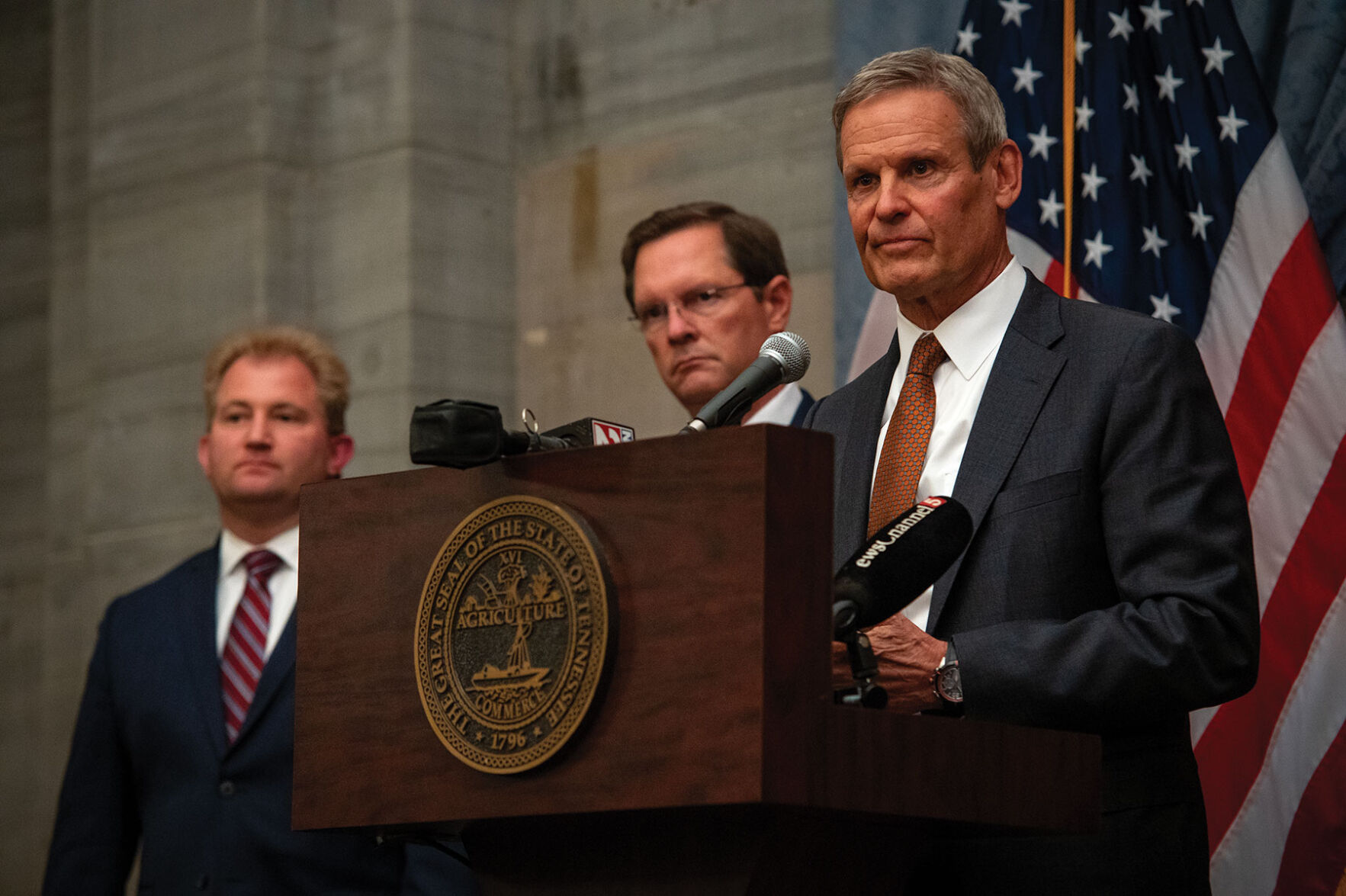 William Lamberth, Speaker Cameron Sexton and Gov. Bill Lee
