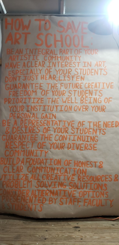 Watkins Students Mount Protest Exhibition About Belmont Merger