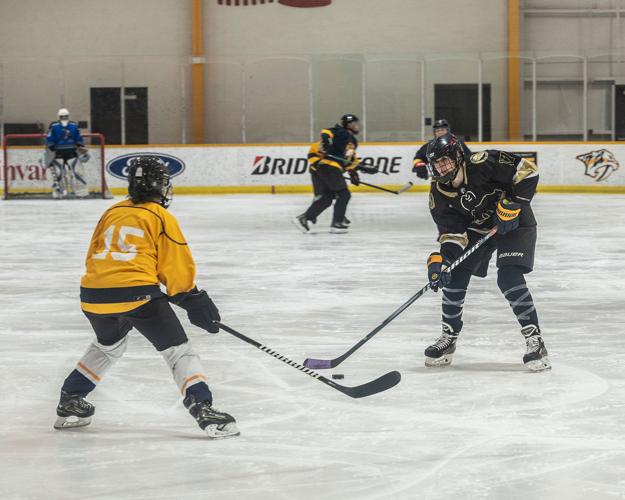 Nashville Women's Ice Hockey players on ice