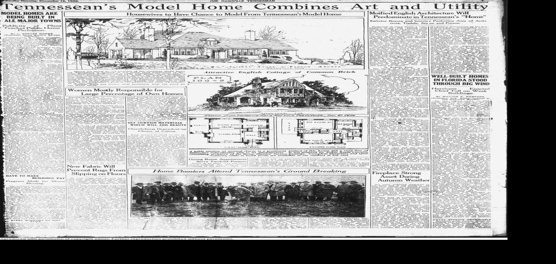 Model Home, The Nashville Tennessean, Dec. 12, 1926