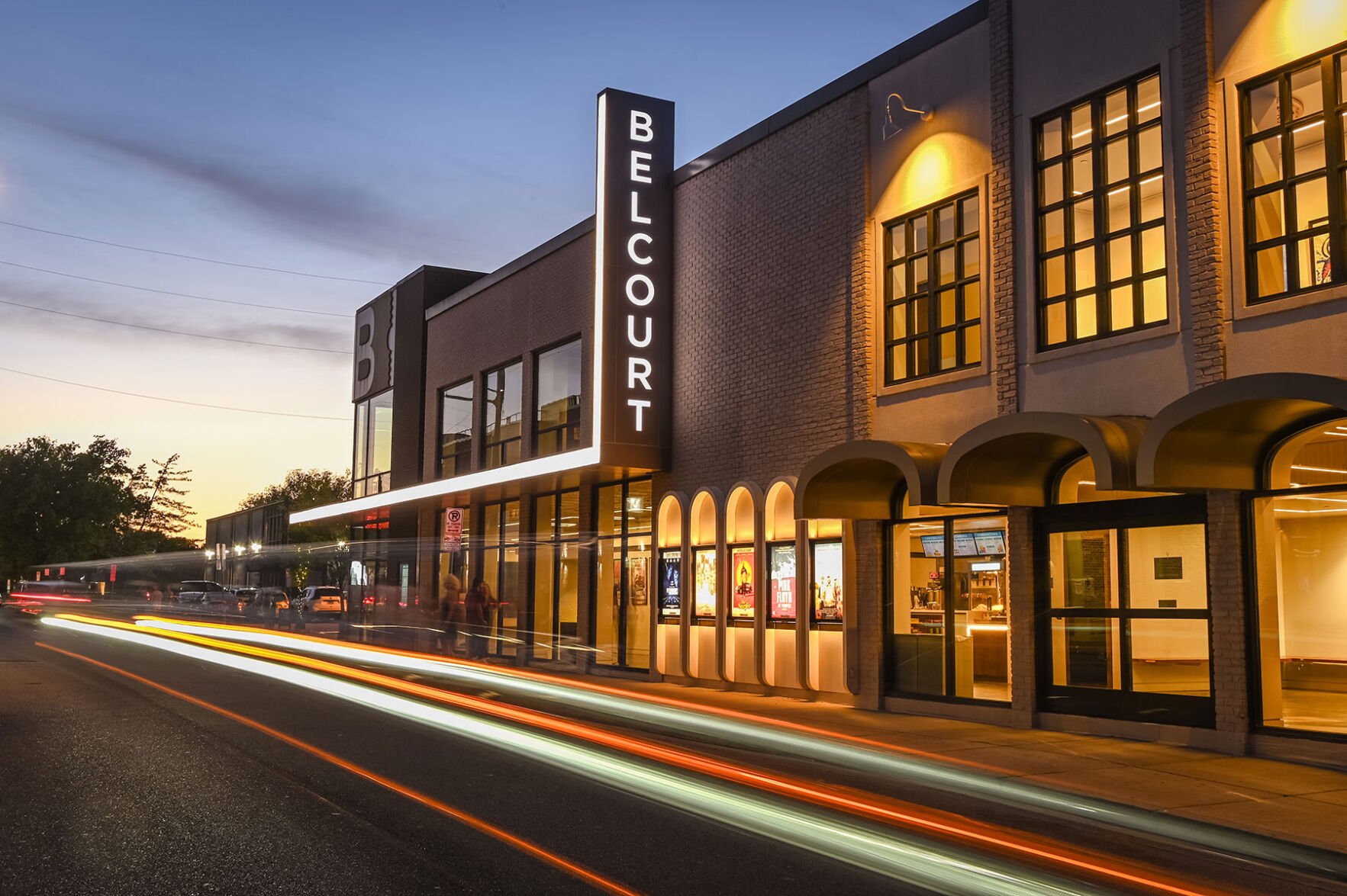 The Belcourt at sunset