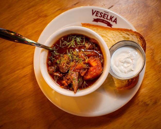 Veselka's borscht at Lakeside Lounge