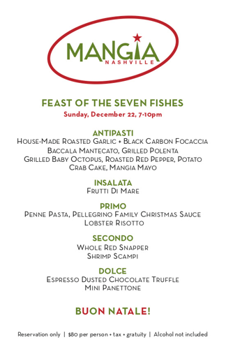 Celebrate the Feast of the Seven Fishes With Mangia Nashville