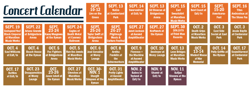 Fall Guide 2015: Music