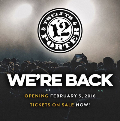 Reopening Set for Pioneering Music Venue and Restaurant 12th & Porter