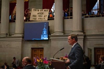 State House Speaker Cameron Sexton on the final day of the 2024 legislative session
