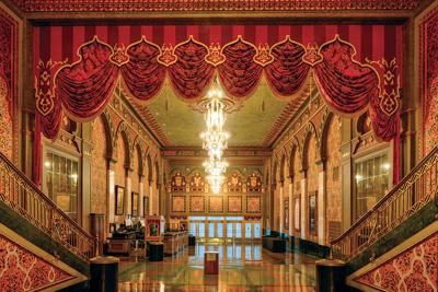 Gilded and marbled interior of an old theater