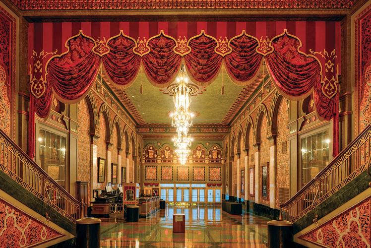 Gilded and marbled interior of an old theater