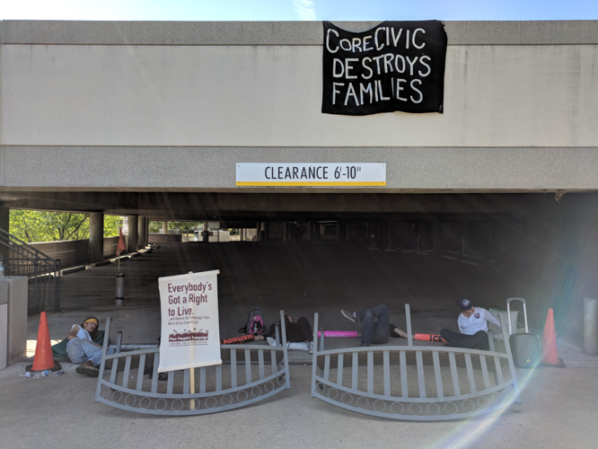 Protesters Have Put CoreCivic's Headquarters on 'Lockdown'