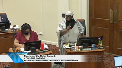 Councilmember At-Large Zulfat Suara addresses the Metro Council, Jan. 23, 2024