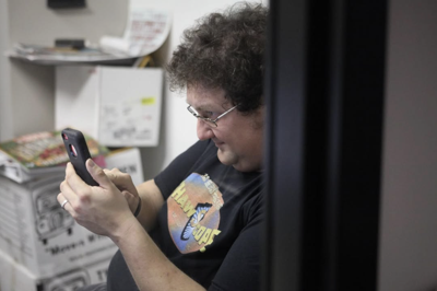 Jim Ridley in his office