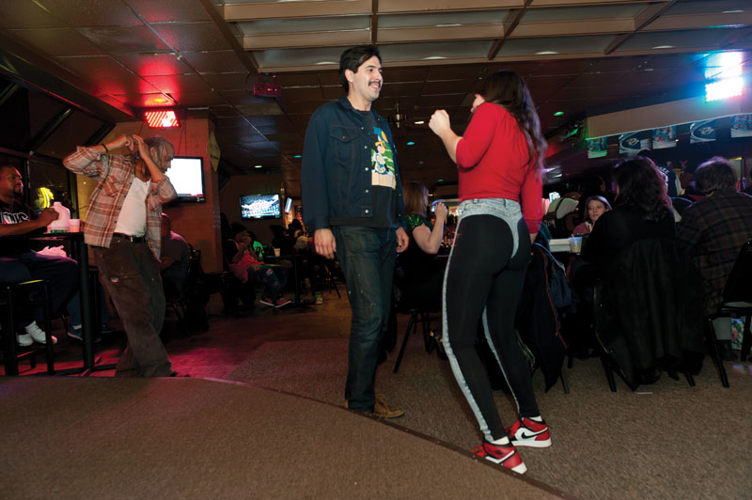 Our intrepid adventurer advances to the rear at aptly named Donks