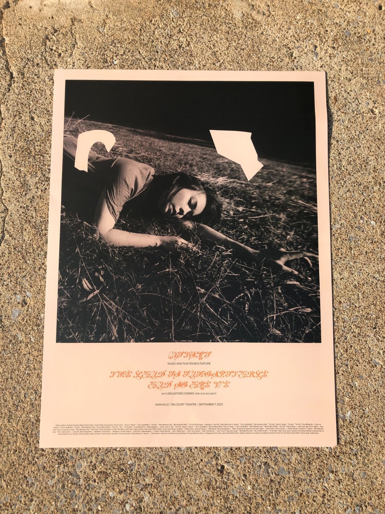 A promo poster for Mitski's Belcourt double feature