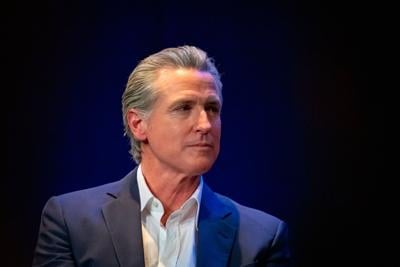 Gov. Gavin Newsom at a Nashville book event, Feb. 21, 2026