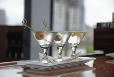 Three Martinis at Halls Chophouse