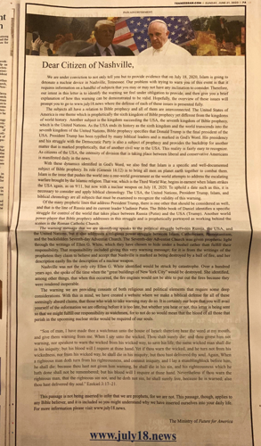 <i>Tennessean</i> Apologizes for 'Indefensible' Ad Featuring Islamophobic 'Prophecy'