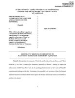 State response to Metro