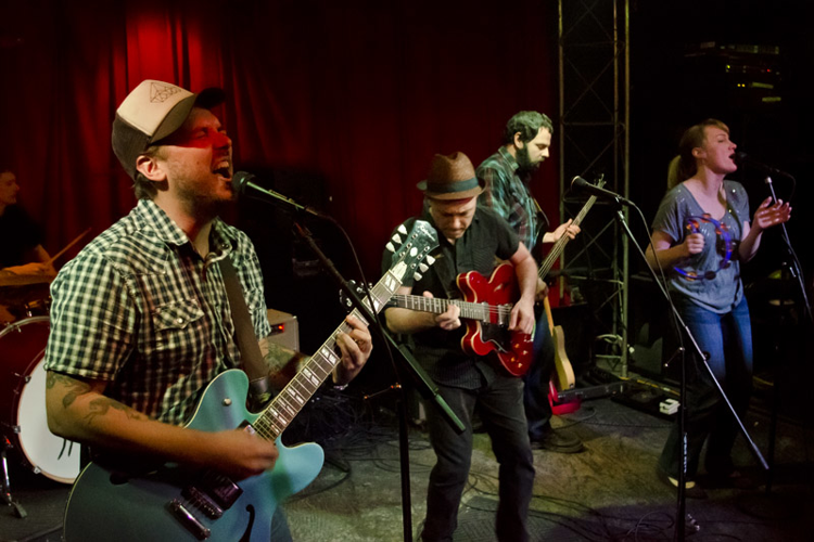 Rock band Glossary performs during the release party for 'Long Live All of Us' at The 5 Spot, 10/7/2011.