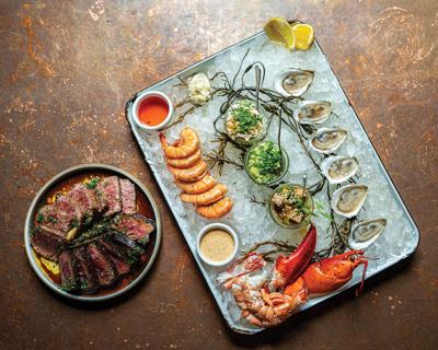 Plate of seafood at The Optimist