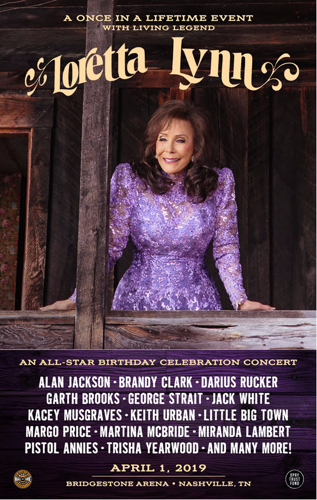 All-Star Birthday Celebration for Loretta Lynn Headed to Bridgestone Arena